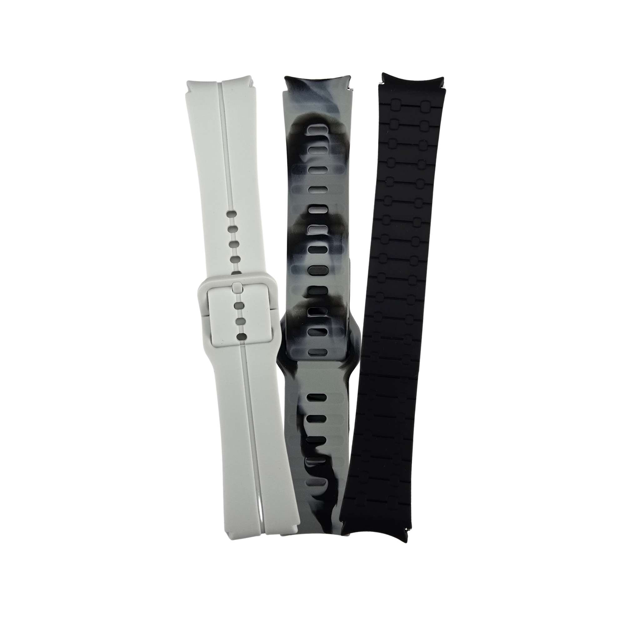 Smartbandz Silikonarmband-Bundle für Samsung Galaxy Watch – Snap Fit mit Magnetverschluss, Aktiv Flex für Bewegung und Fit Pulse für Alltag & Training. Leicht, atmungsaktiv und ideal für sportliche Looks.